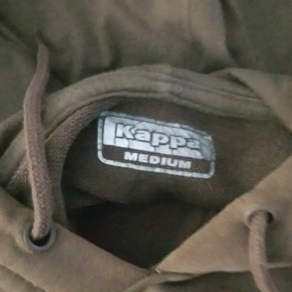 Kappa Brown Pullover Hoodie with Drawstrings